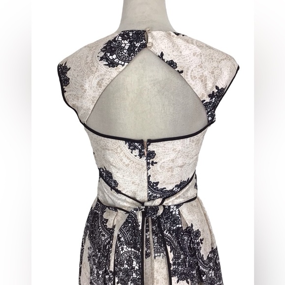 Jessica Simpson Floral Lace Pattern Open Back Sleeveless Fit Flare Dress… - Picture 7 of 9